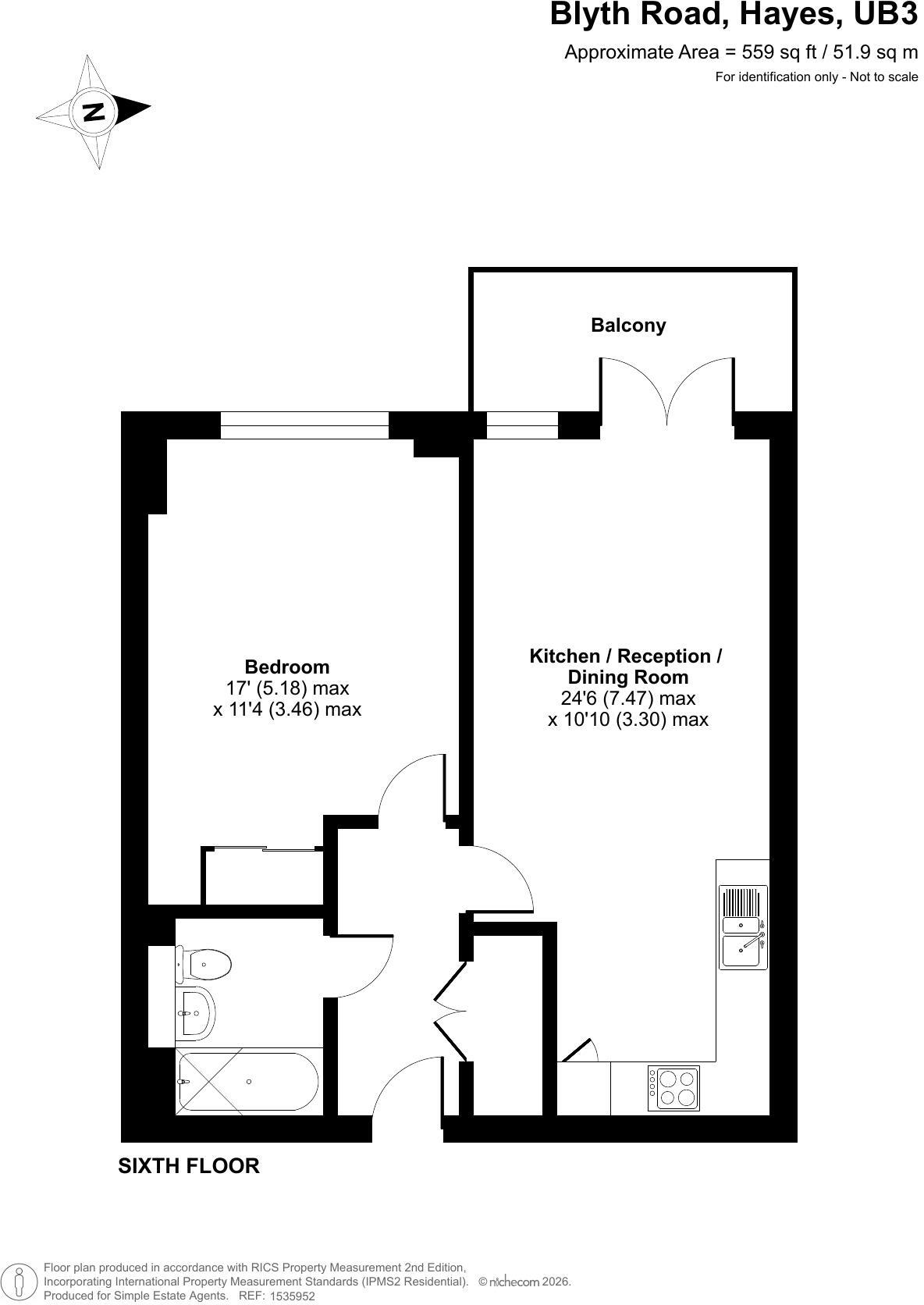 Blyth Road, Hayes, UB3 floorplan