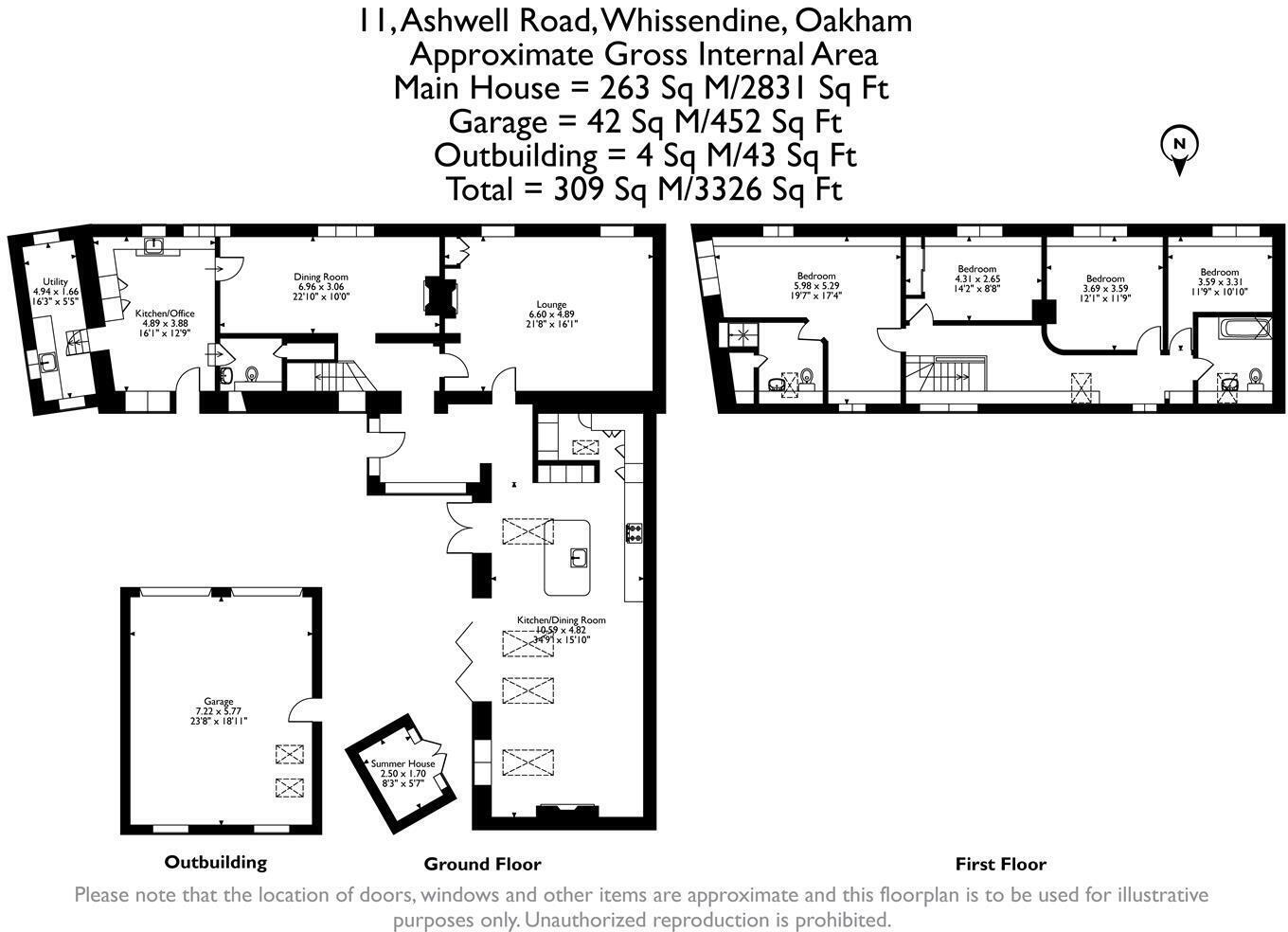 Stoup Cottage, Whissendine floorplan