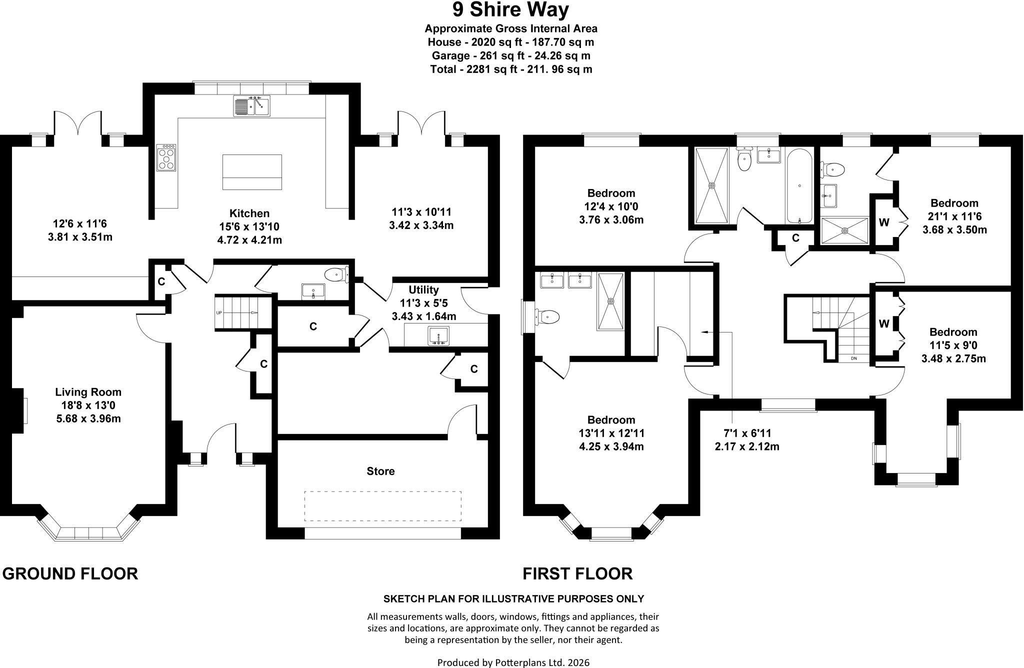Shire Way, Tattenhall, Chester, Cheshire, CH3 floorplan