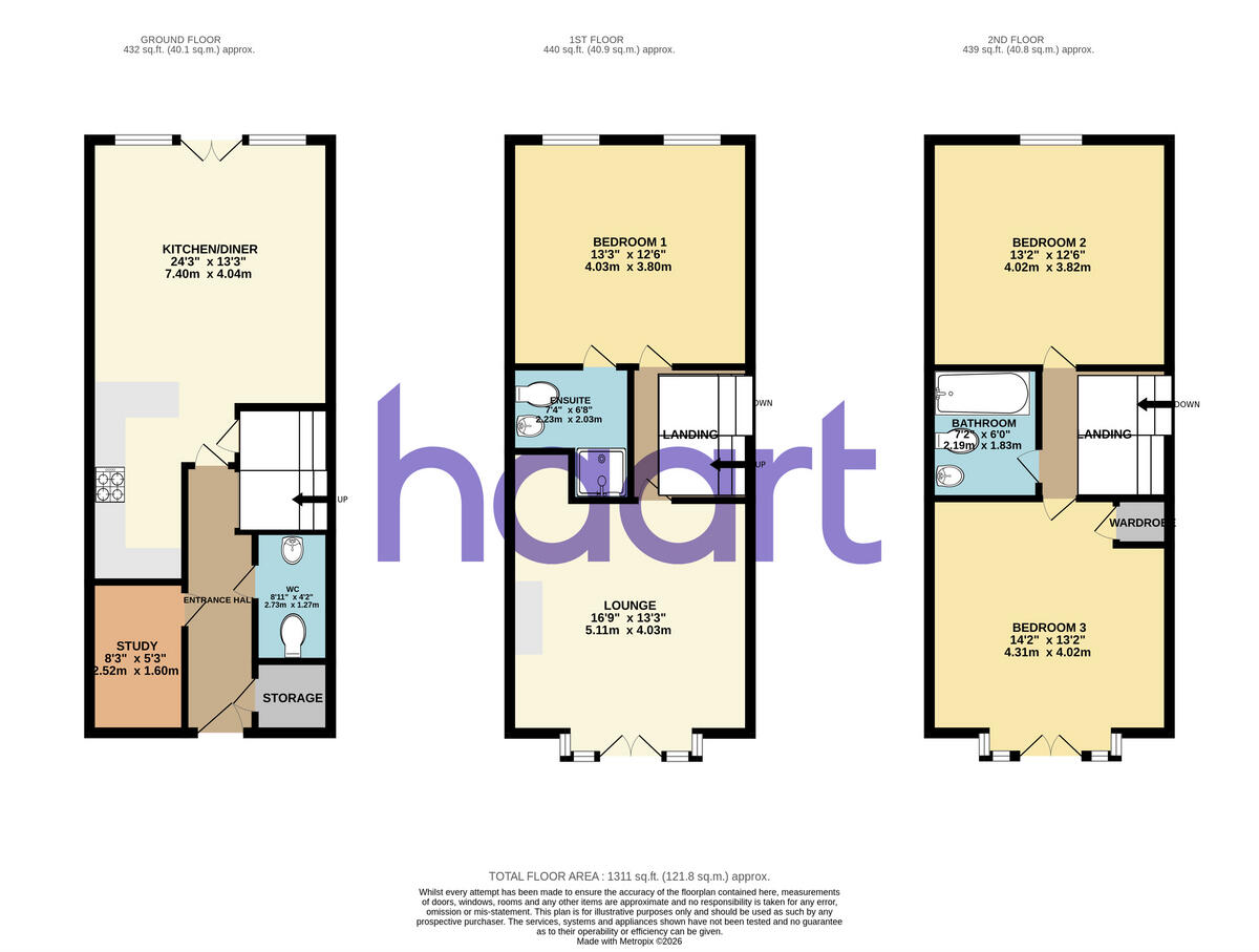 Tortoiseshell Walk, Little Paxton floorplan