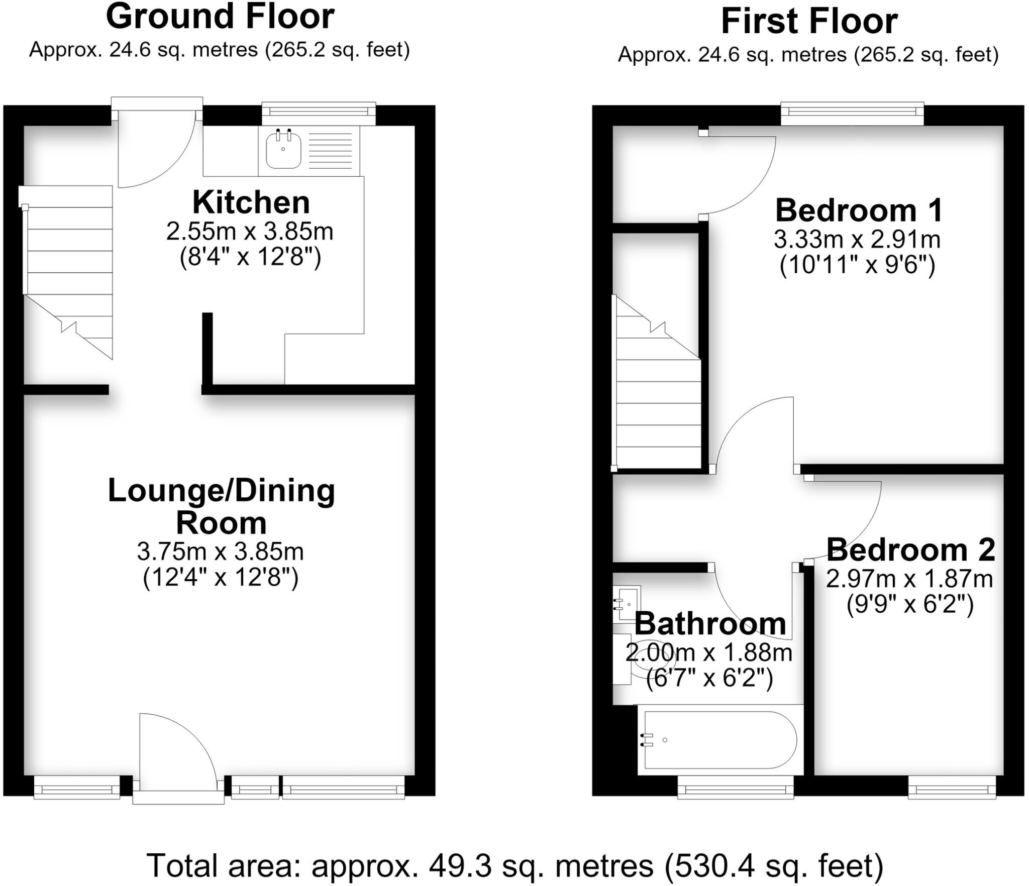 2 Rainbow Street, West Place,  Leominster floorplan