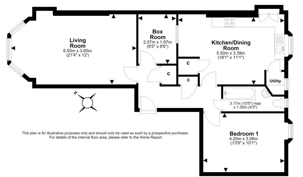 356/6 Easter Road, Edinburgh, EH6 8JP floorplan
