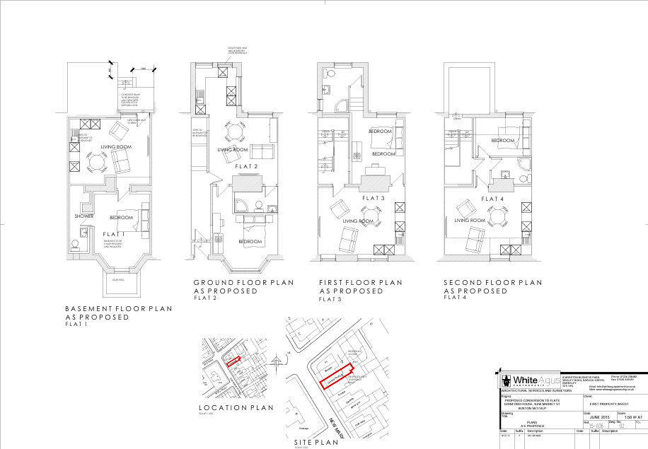 Four Flats and Freehold, Grinford House, New Market Street, Buxton, Derbyshire SK17 6LP floorplan