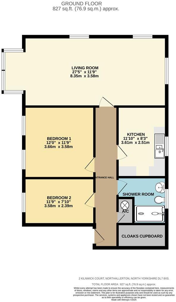2 Kilnwick Court, Mill Lane, Northallerton floorplan