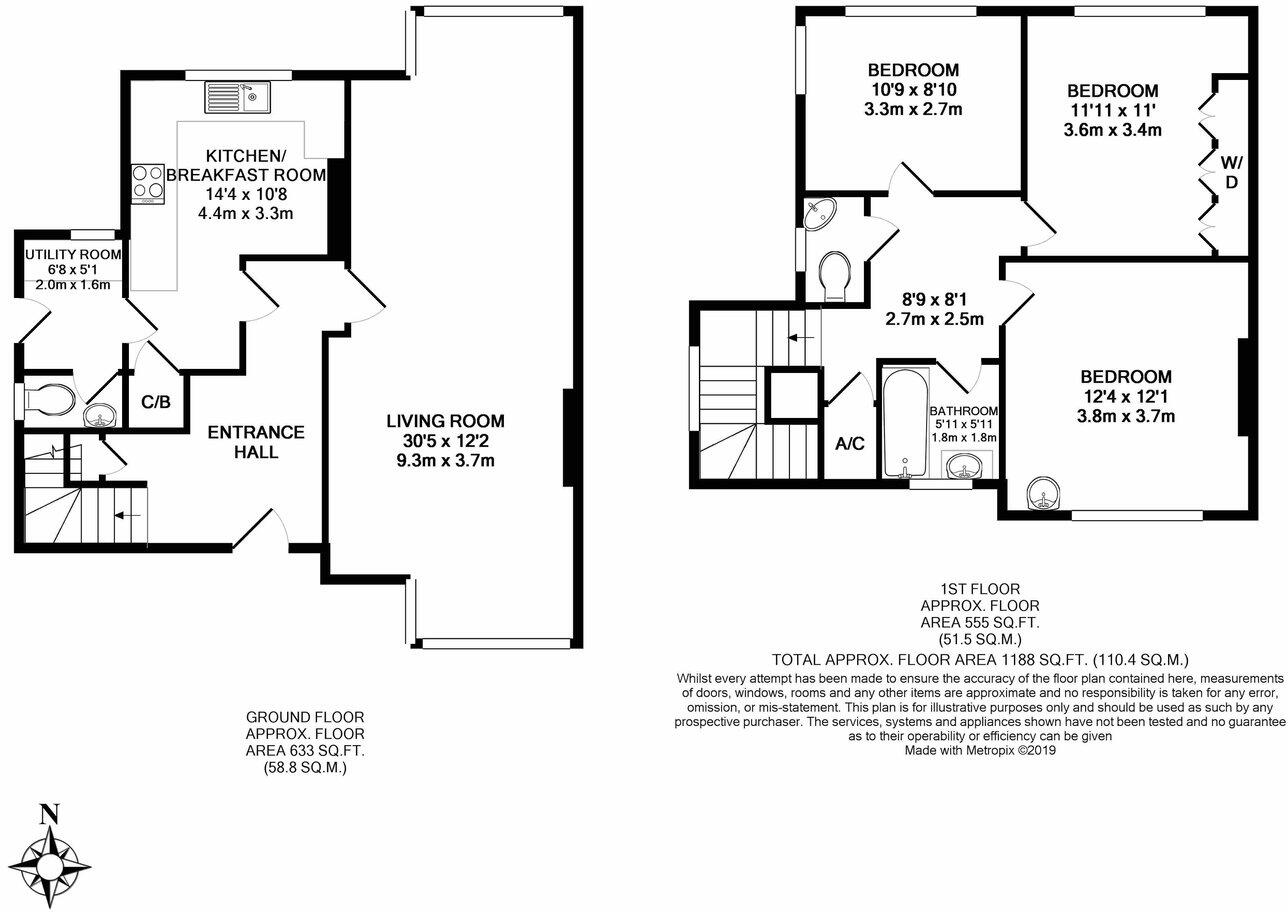 1, Boucher Way, Budleigh Salterton, EX9 floorplan