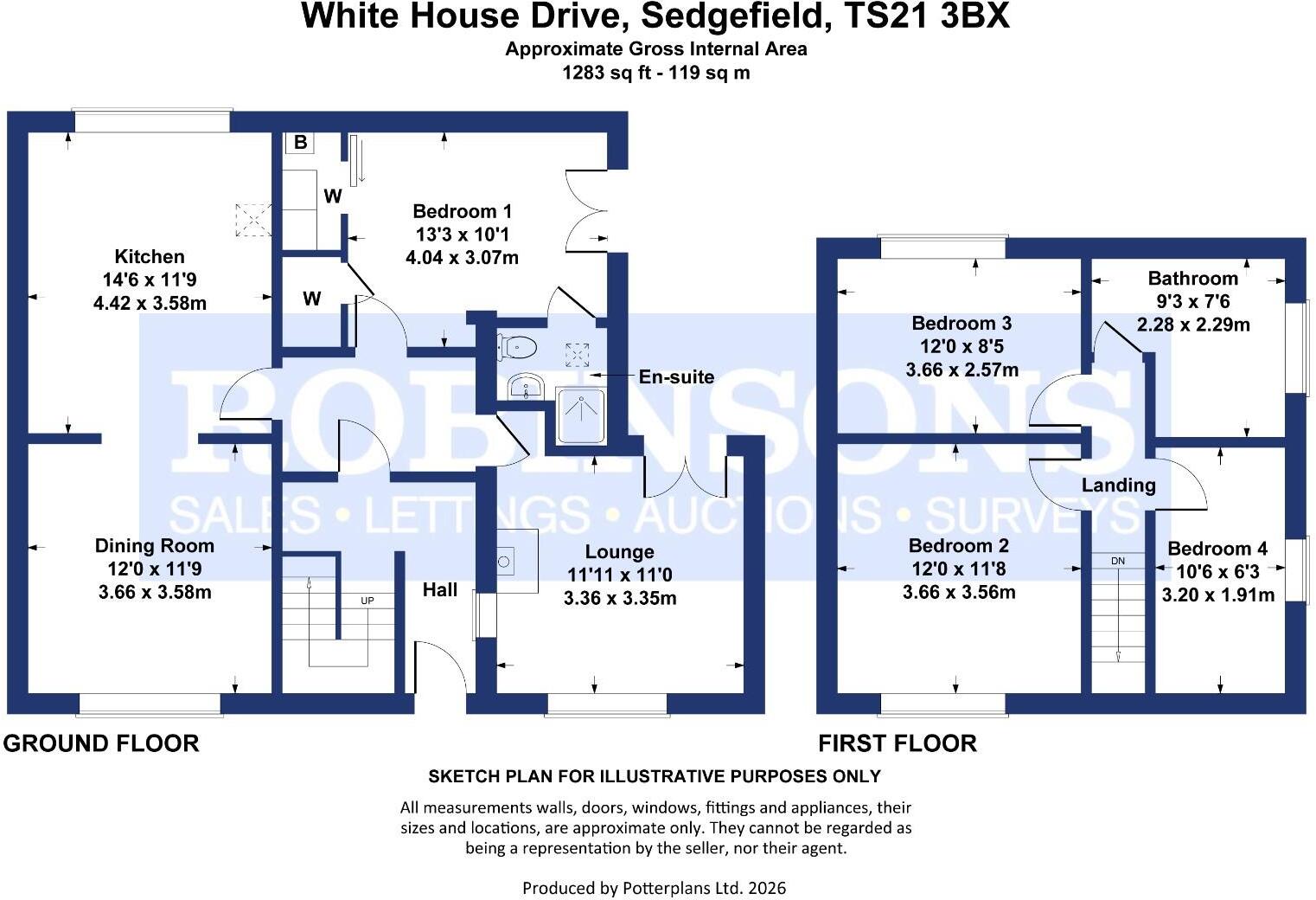 White House Drive, Sedgefield, floorplan