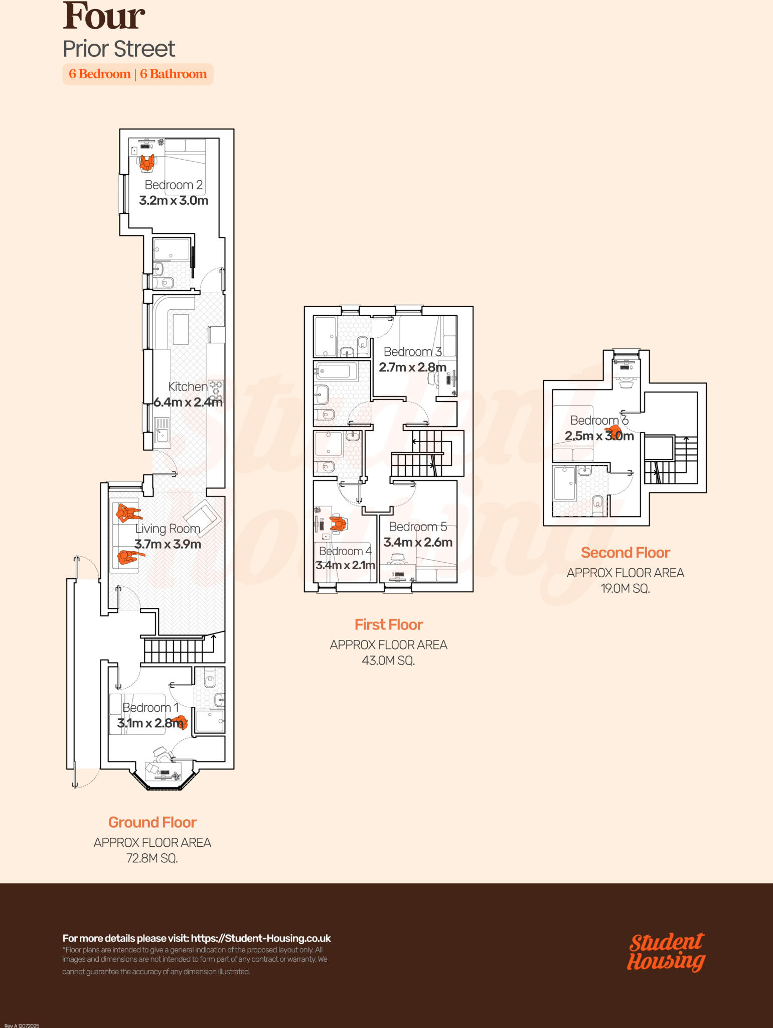 Luxury Student House // 6 Bed  & 6 Bath // 2027-28 floorplan