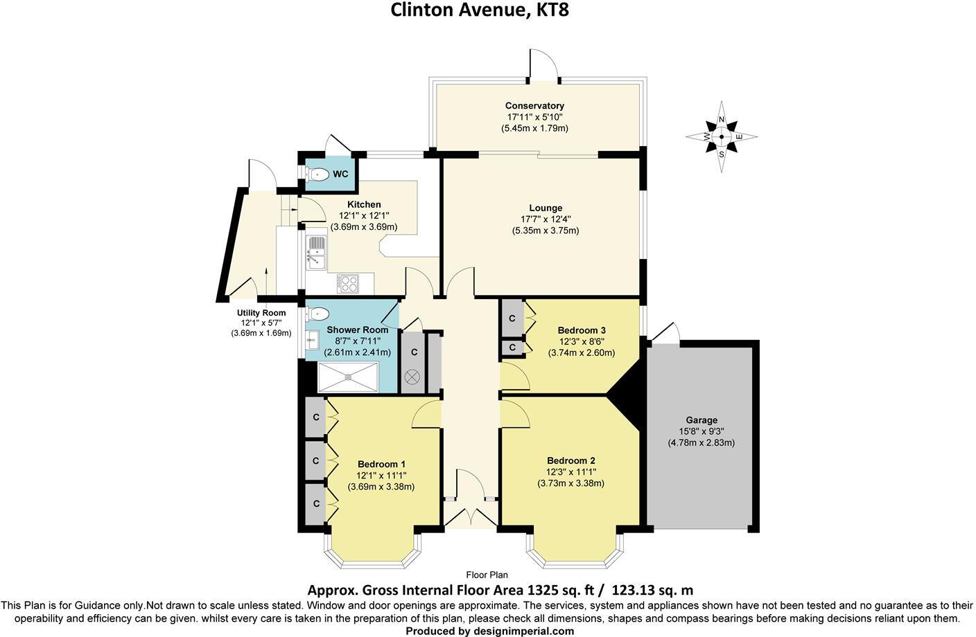 Clinton Avenue, East Molesey floorplan
