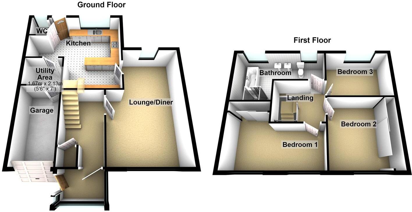 Bourtree Close, Battle Hill, Wallsend floorplan