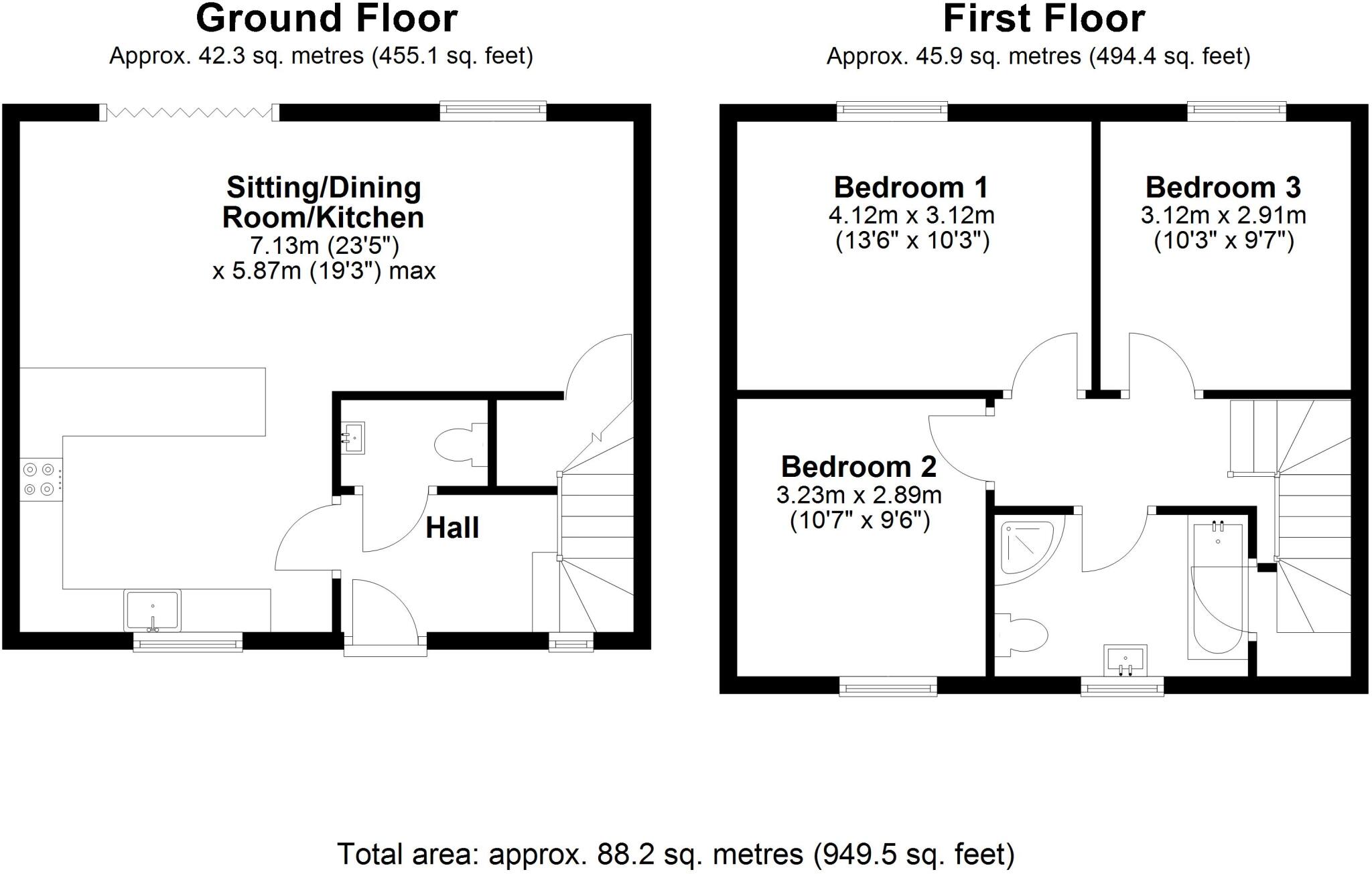 South End, Perry Green, Much Hadham, Hertfordshire, SG10 floorplan