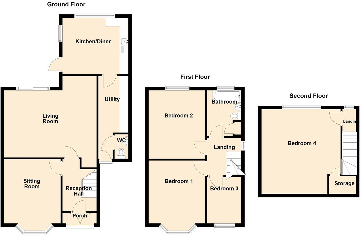 Leighton Road, Penn, Wolverhampton floorplan