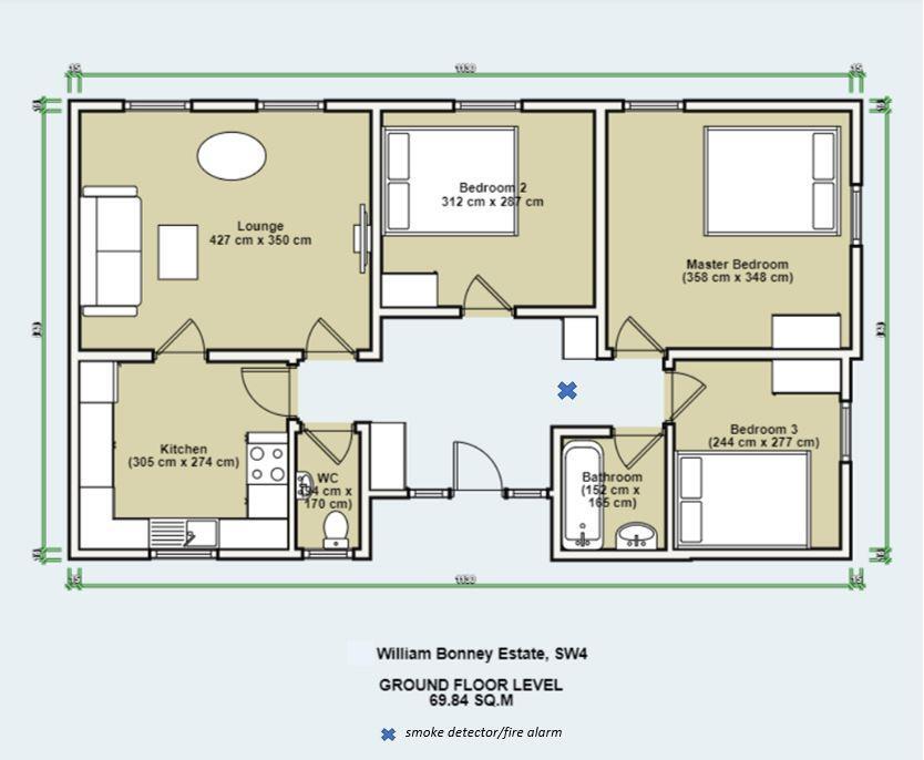 William Bonney Estate, Clapham SW4 floorplan