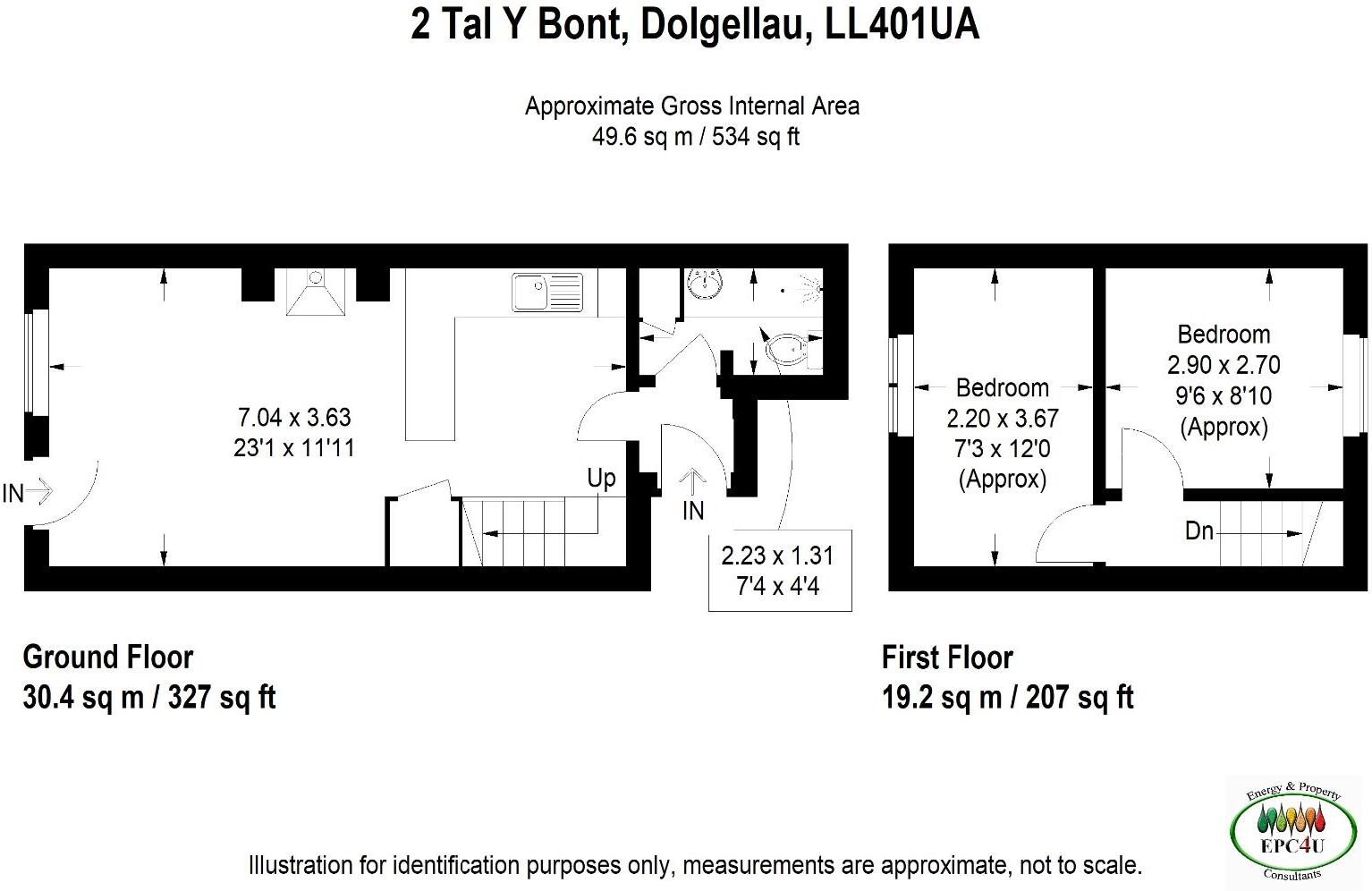 2 Tal Y Bont, Dolgellau. LL40 1UA floorplan
