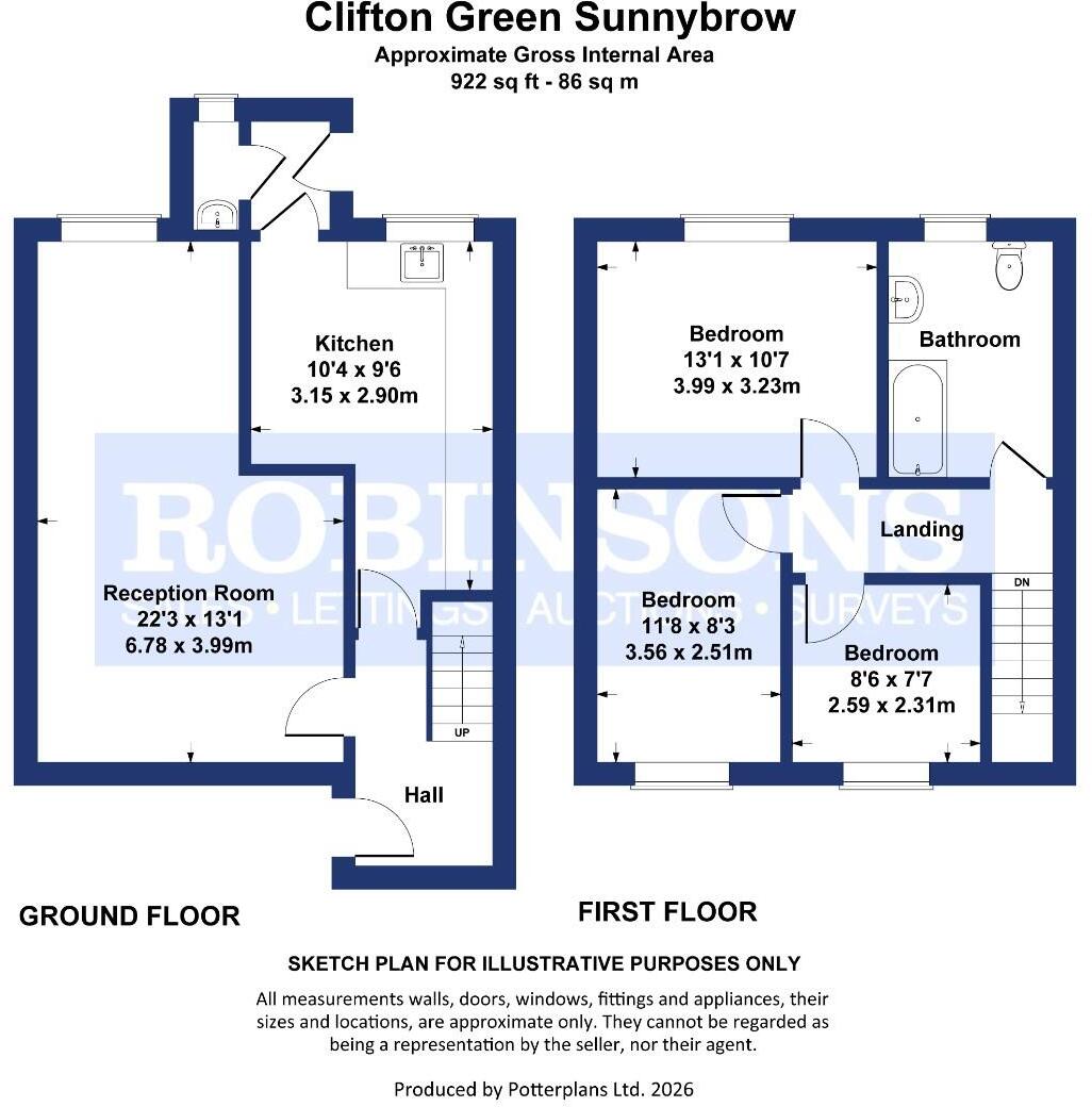 Clifton Green, Sunnybrow, Crook floorplan
