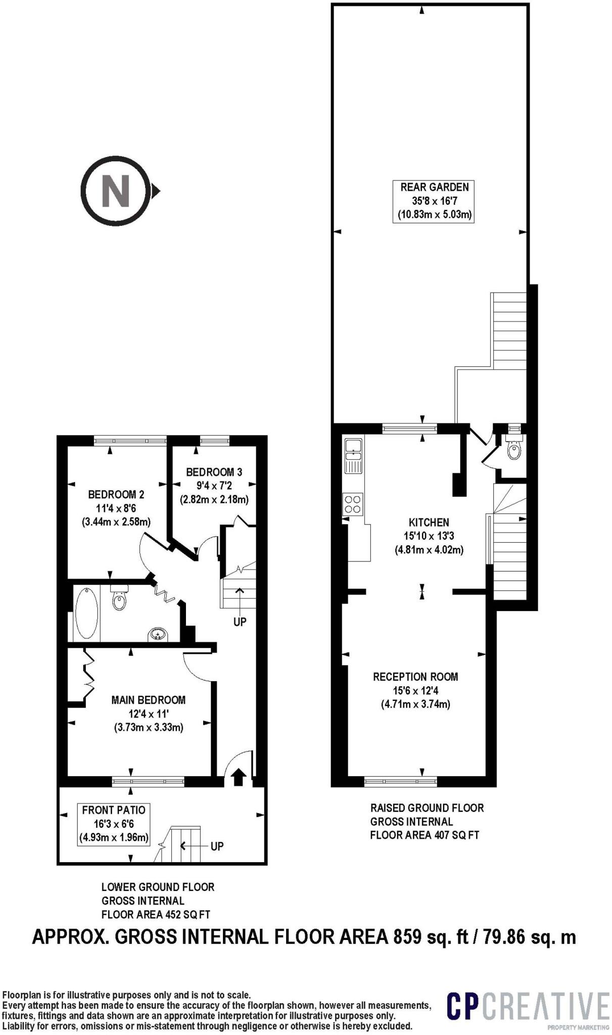 Nevill Road, London, N16 floorplan