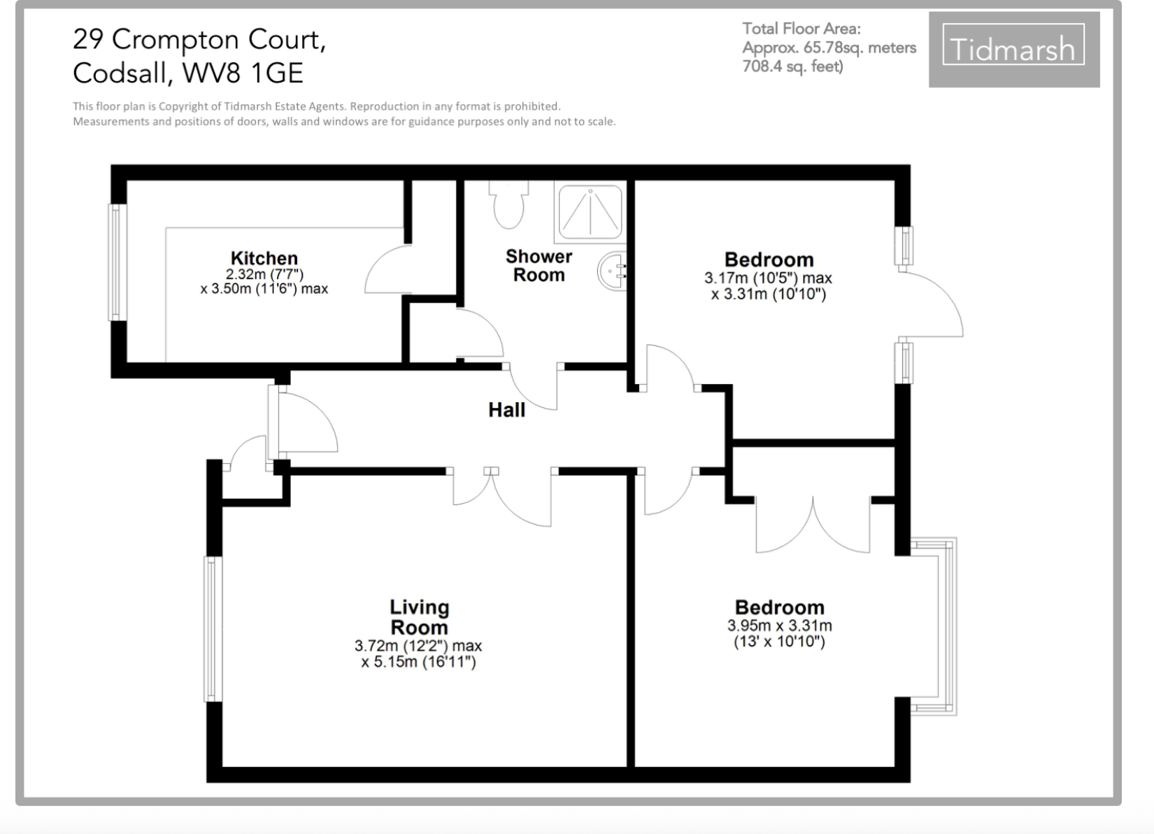 Crompton Court, Codsall, Staffordshire WV8 1GE floorplan