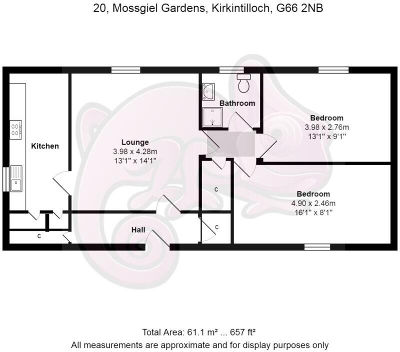 20, Mossgiel Gardens, Kirkintilloch, Glasgow, G66 2NB floorplan