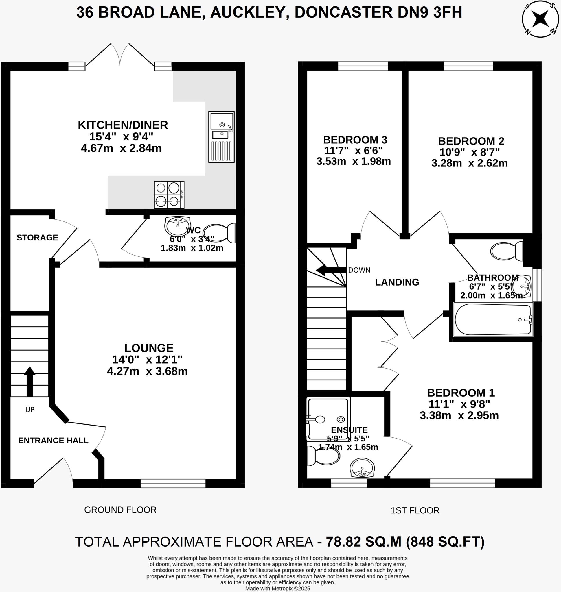 Broad Lane, Auckley, Doncaster floorplan