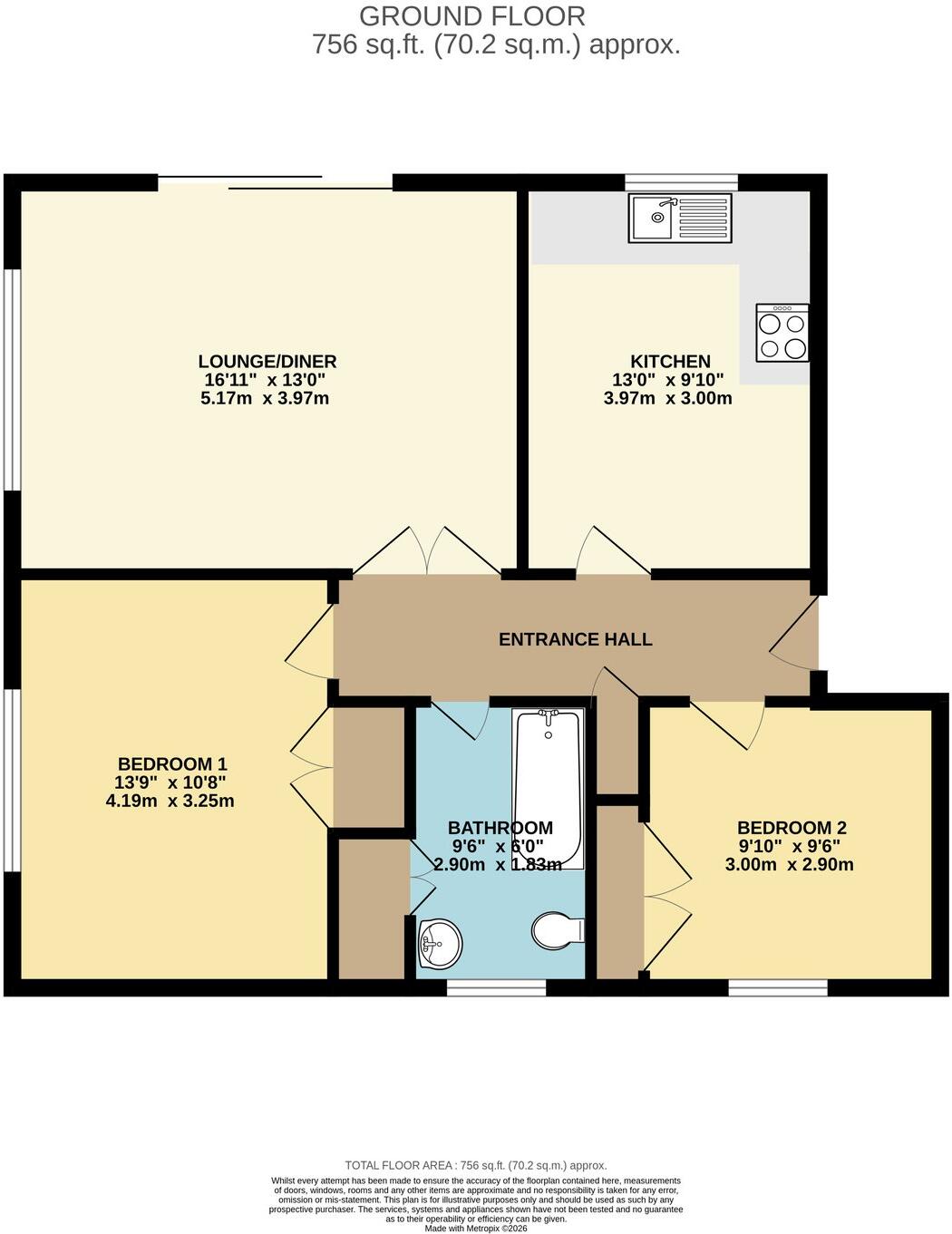 Clifford Road, Bexhill-on-Sea, TN40 floorplan