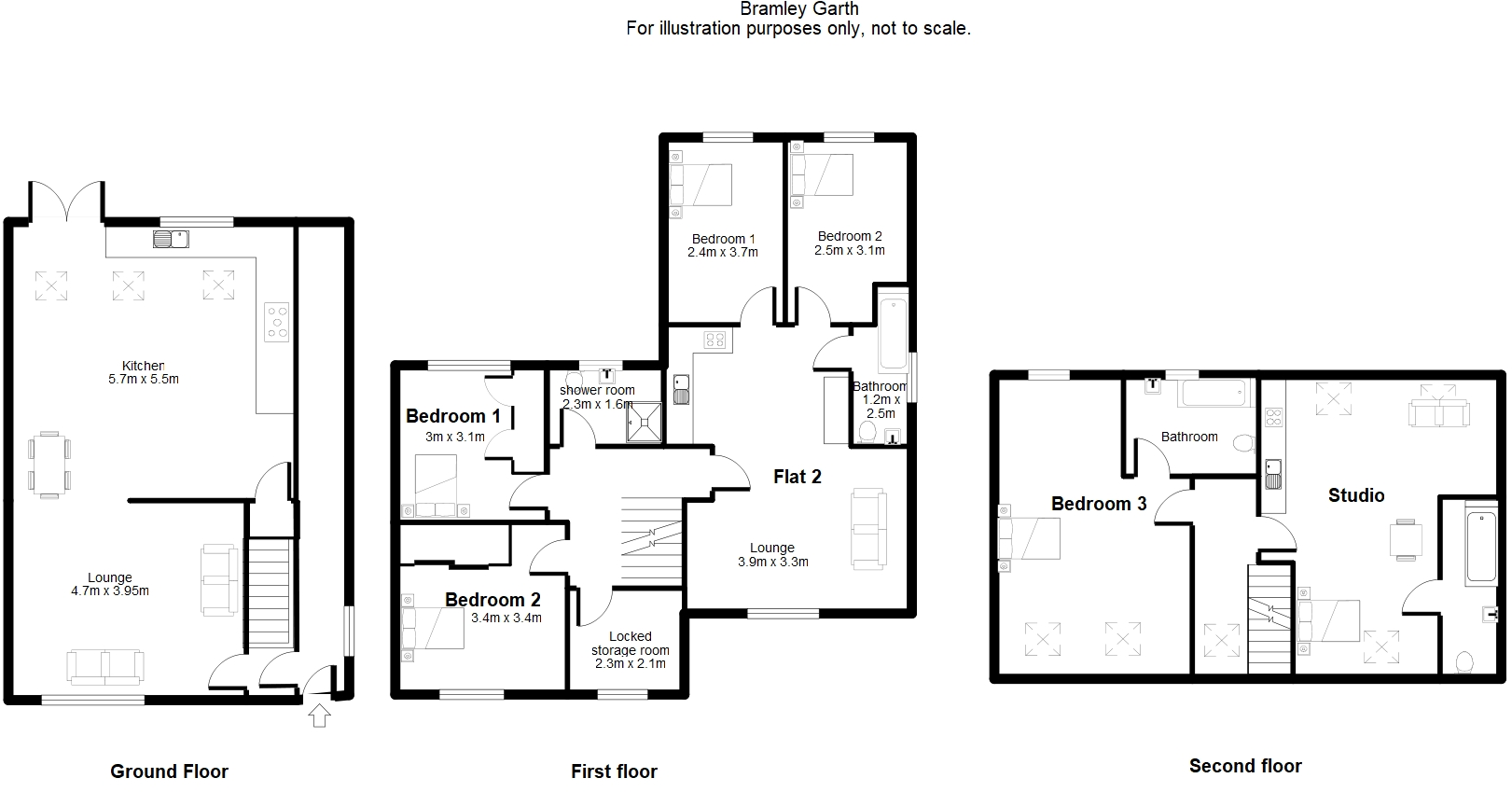 Bramley Garth, Heworth floorplan
