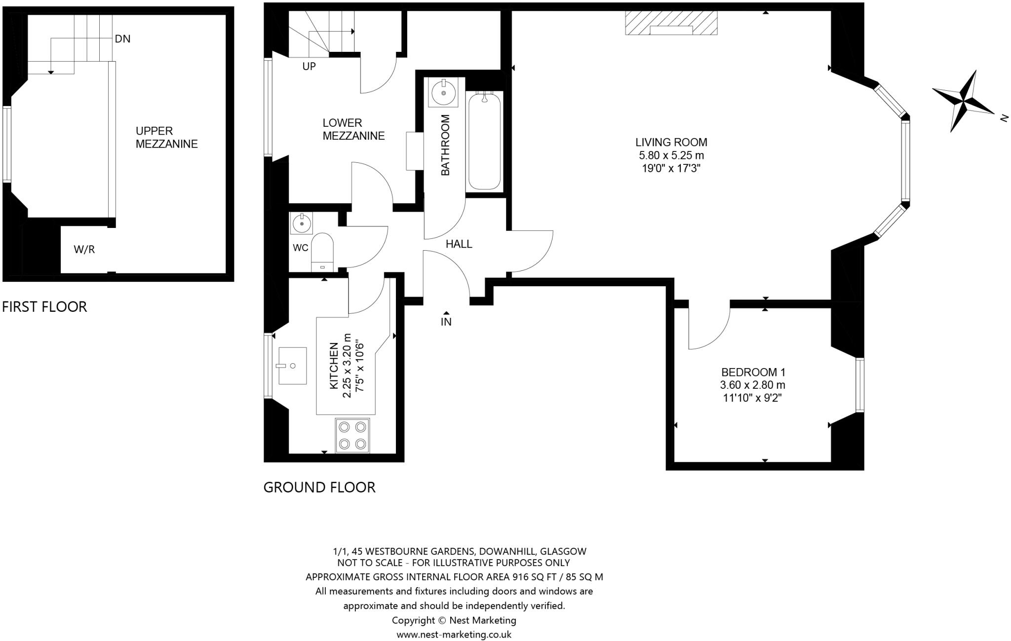 Westbourne Gardens, Dowanhill, Glasgow floorplan