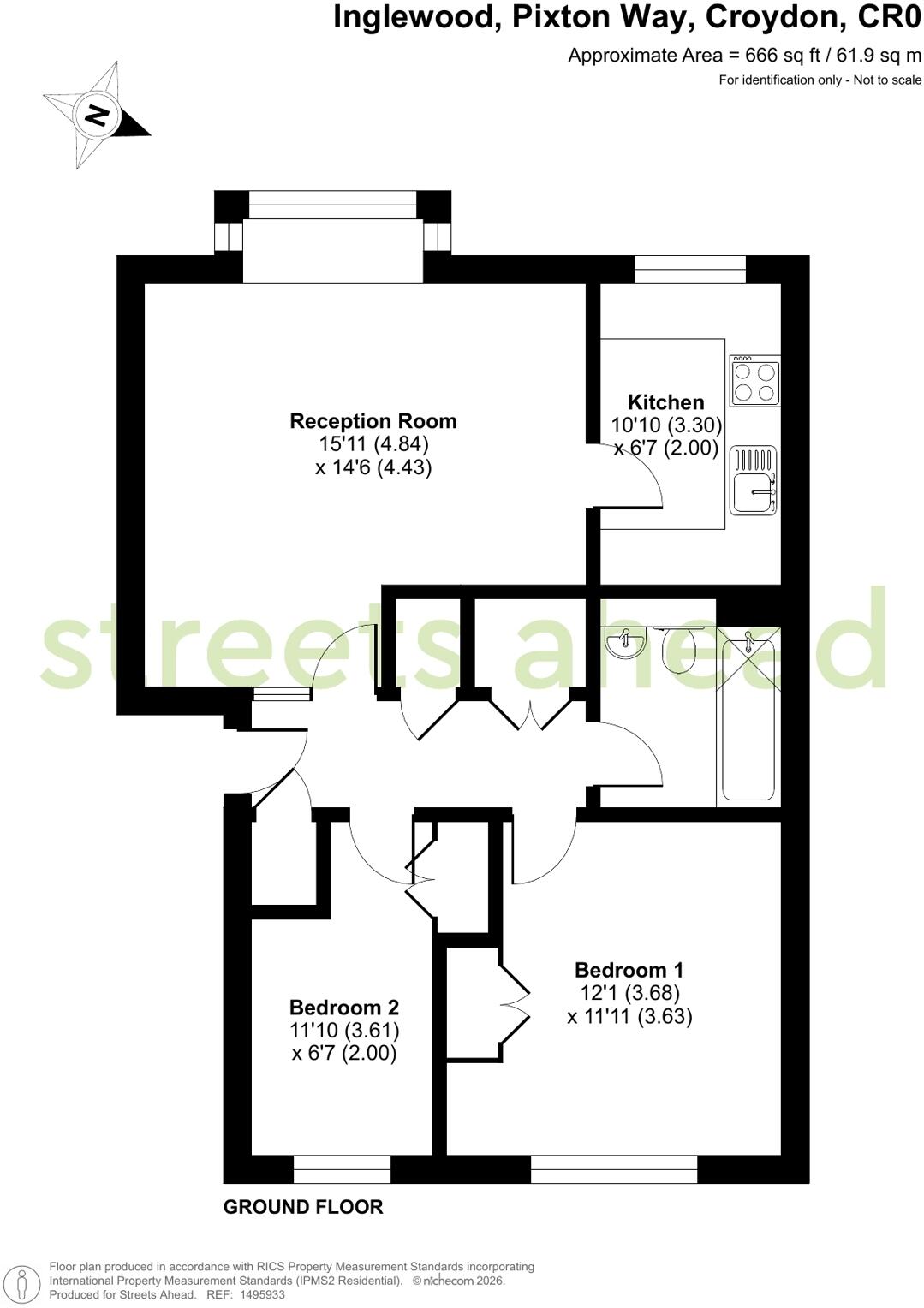 Inglewood, Pixton Way, Croydon, CR0 floorplan