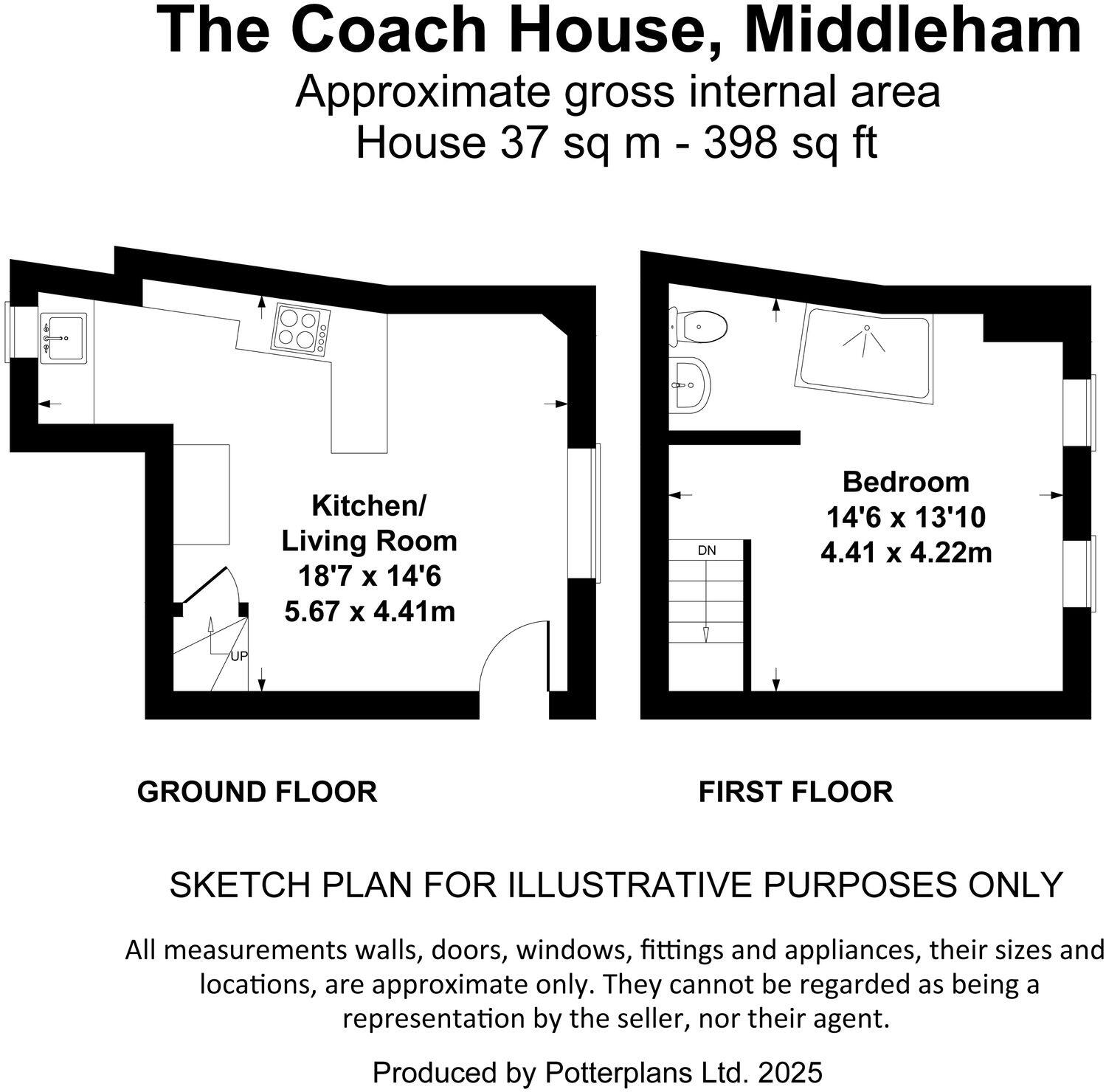 The Coach House, West End, Middleham, Leyburn floorplan