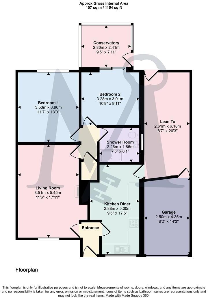 Holcombe Close, Whitwick, Coalville floorplan