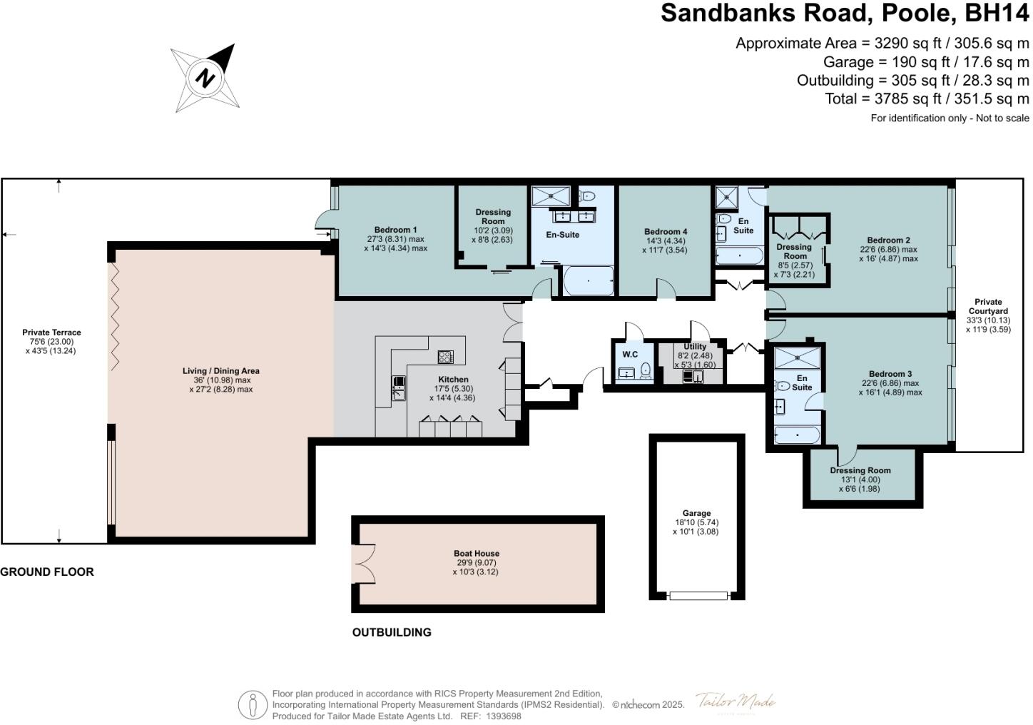 Tides, 324 Sandbanks Road, Poole, Dorset, BH14 floorplan