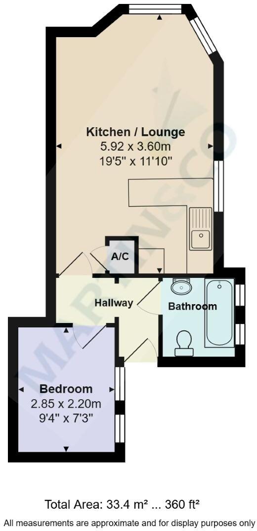 Flat 5 Merton Court, 54 Christchurch Road, Bournemouth, Dorset, BH1 3PF floorplan