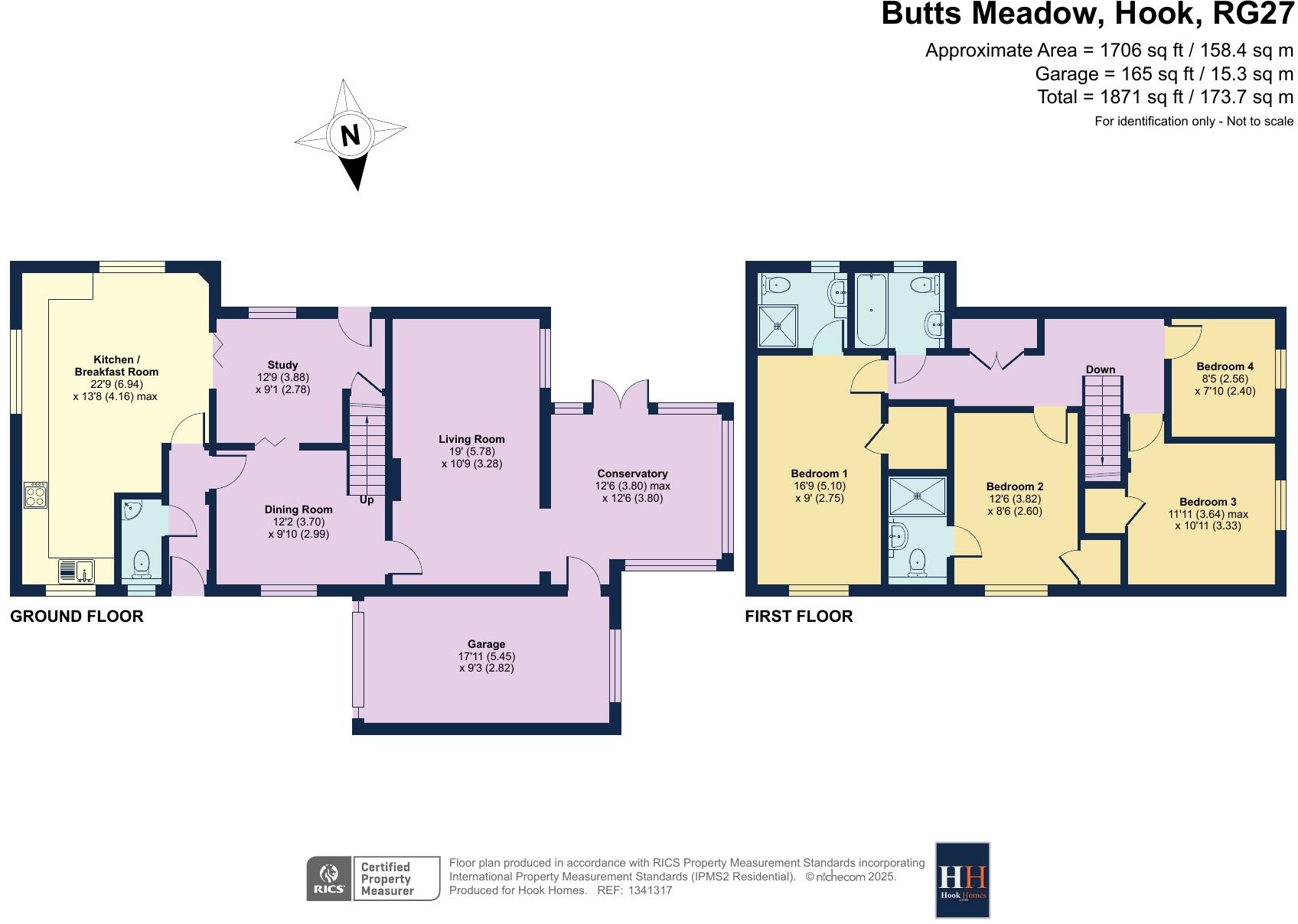 Butts Meadow, Hook, Hampshire, RG27 floorplan