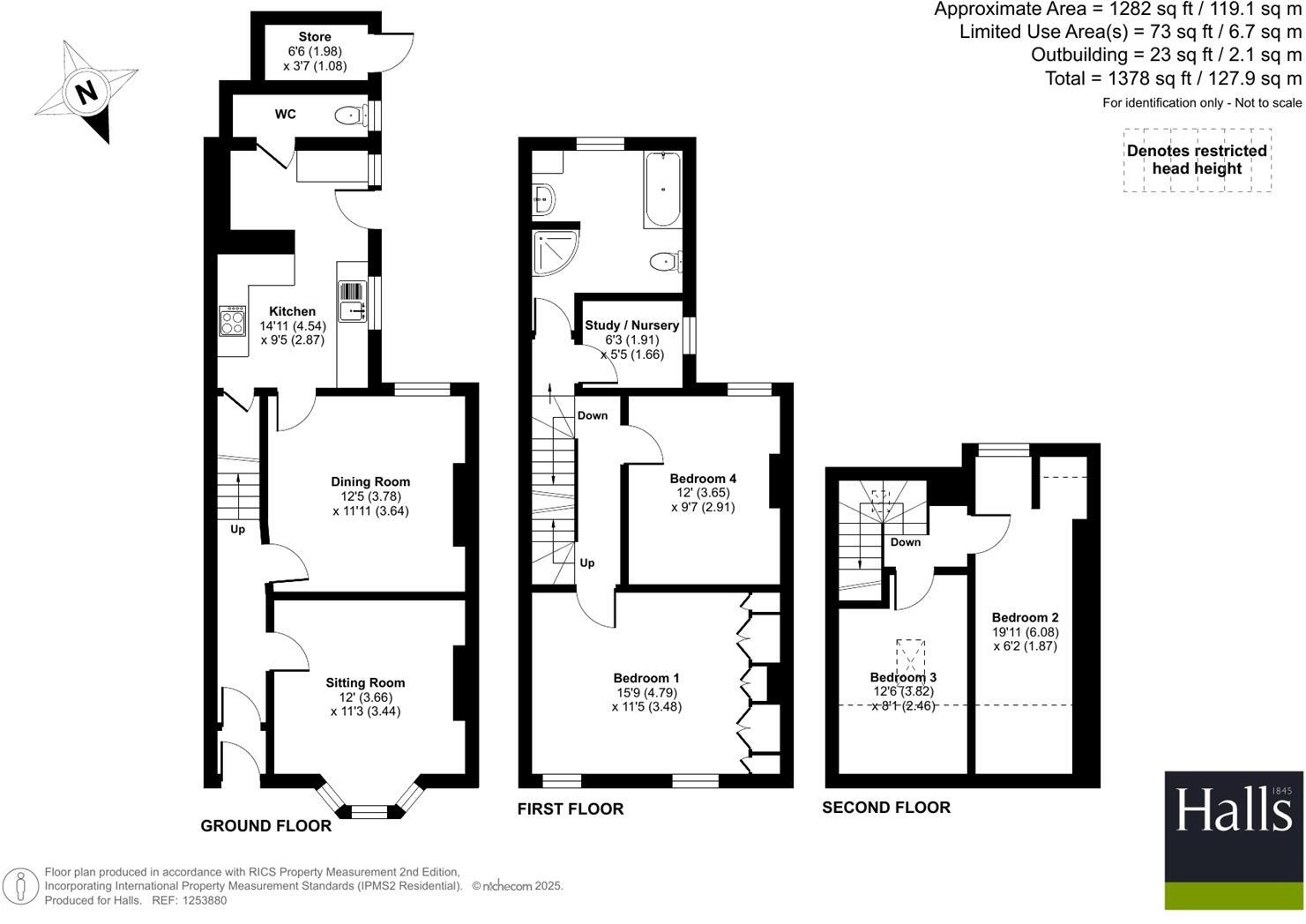 43 Copthorne Road, Shrewsbury, SY3 8NW floorplan