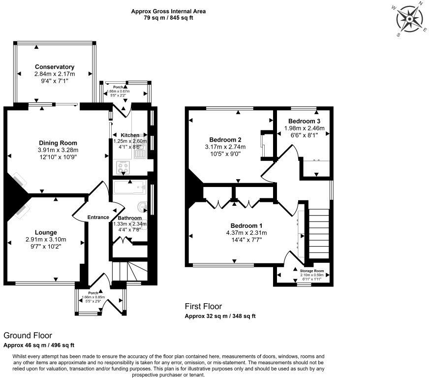 15 Downs Road, Canterbury, Kent, CT2 7AY floorplan