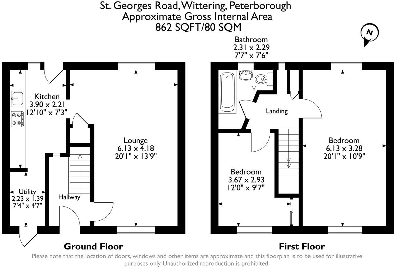 St. Georges Road, Wittering, Peterborough floorplan