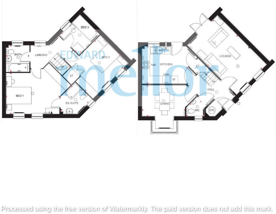 Pudding Lane, Hyde floorplan