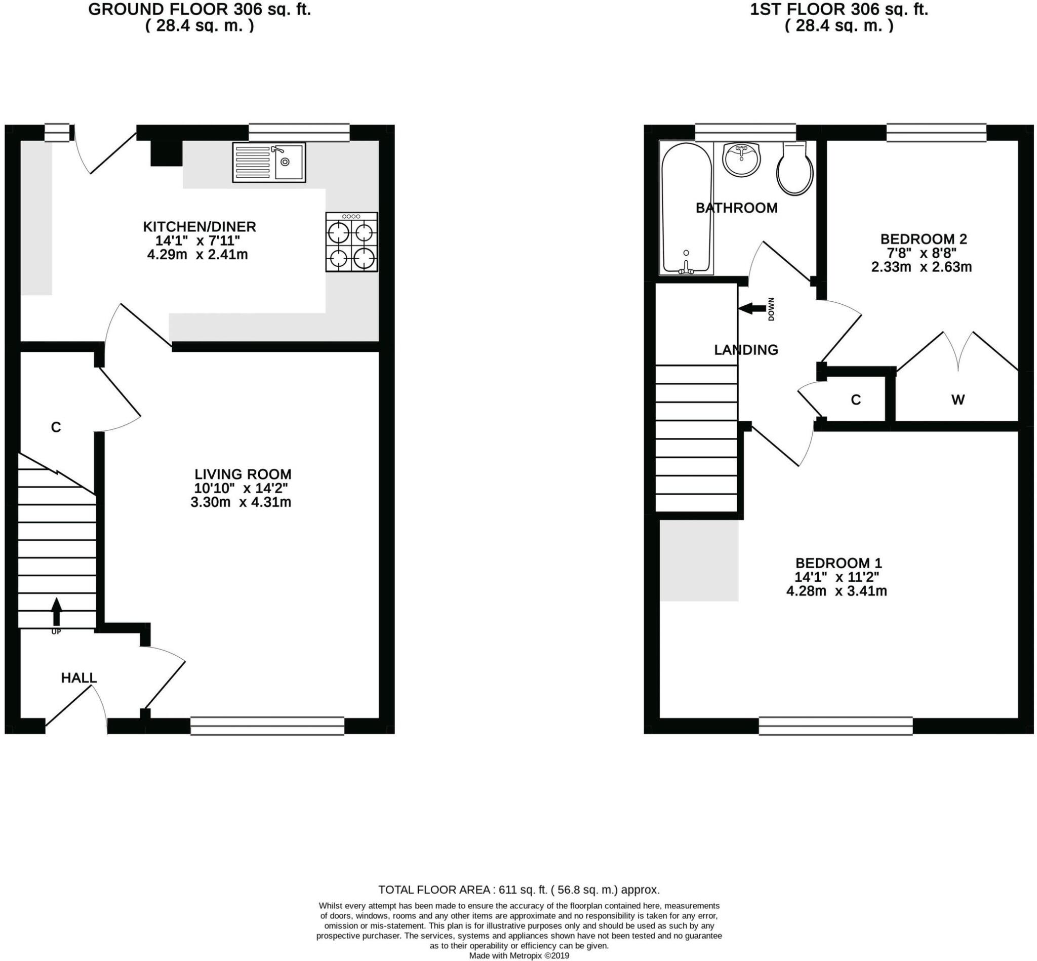 Dunkerton Close, Glastonbury, Somerset floorplan
