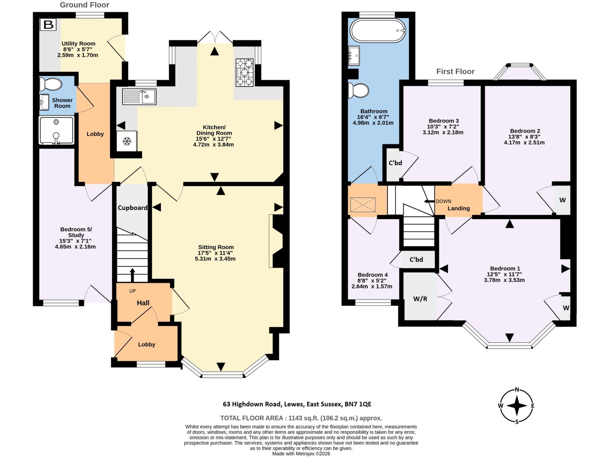 Highdown Road, Lewes floorplan