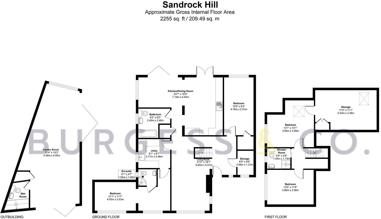 Sandrock Hill, Crowhurst floorplan