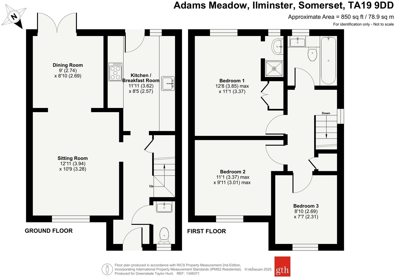 Adams Meadow, Ilminster, Somerset, TA19 floorplan