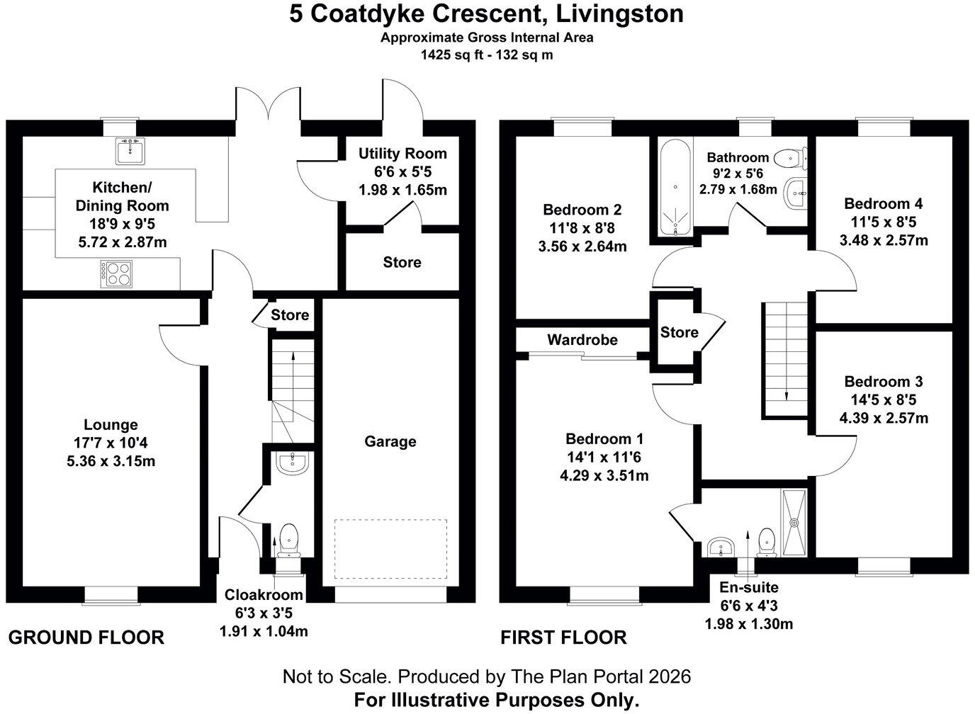 5 Coatdyke Crescent, Eliburn, Livingston, EH54 7FU floorplan