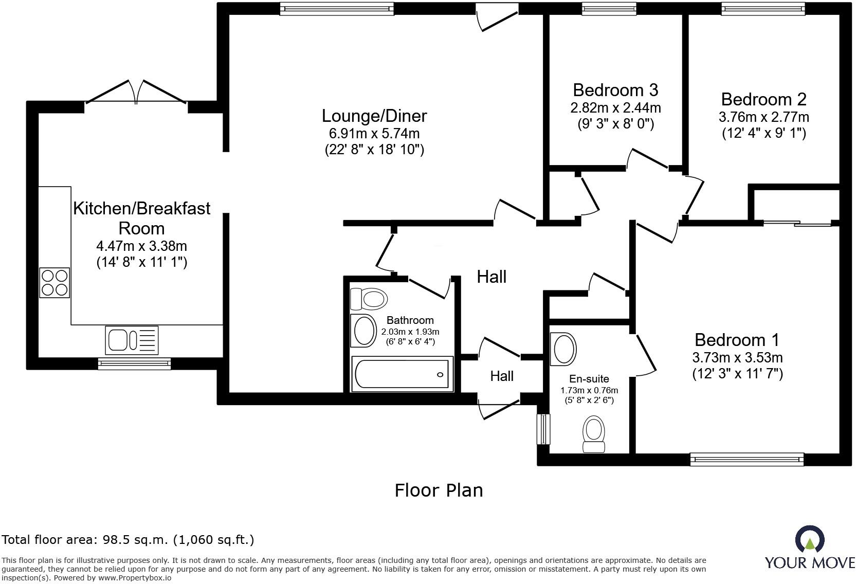 Valley Way, Exmouth, Devon, EX8 floorplan