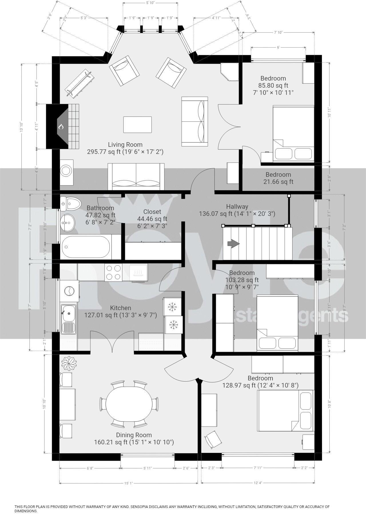 No. 53a, Blackpool Old Road, Poulton-le-Fylde. floorplan
