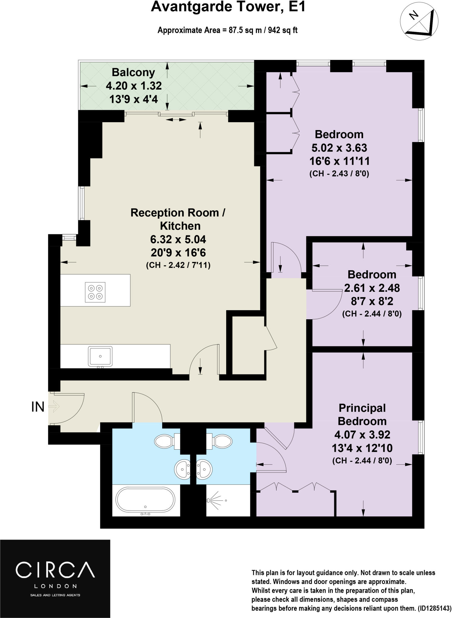 Avantgarde Tower, Avantgarde Place, E1 floorplan