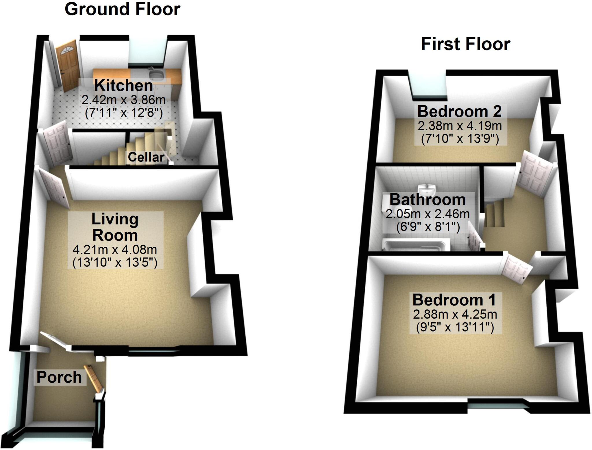 Vine Street, Cleckheaton, West Yorkshire, BD19 floorplan