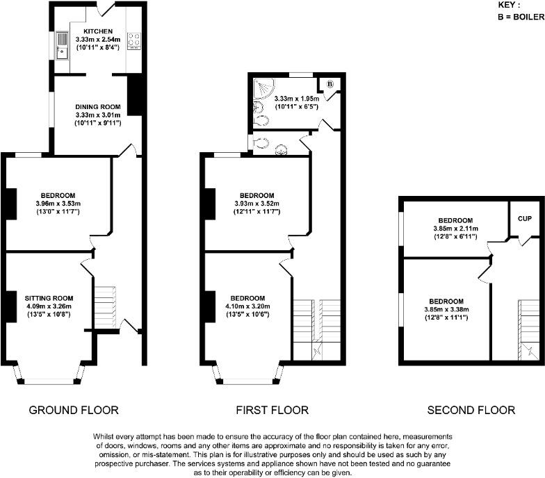 (COPY of) Derby Grove, Lenton, Nottingham, NG7 floorplan