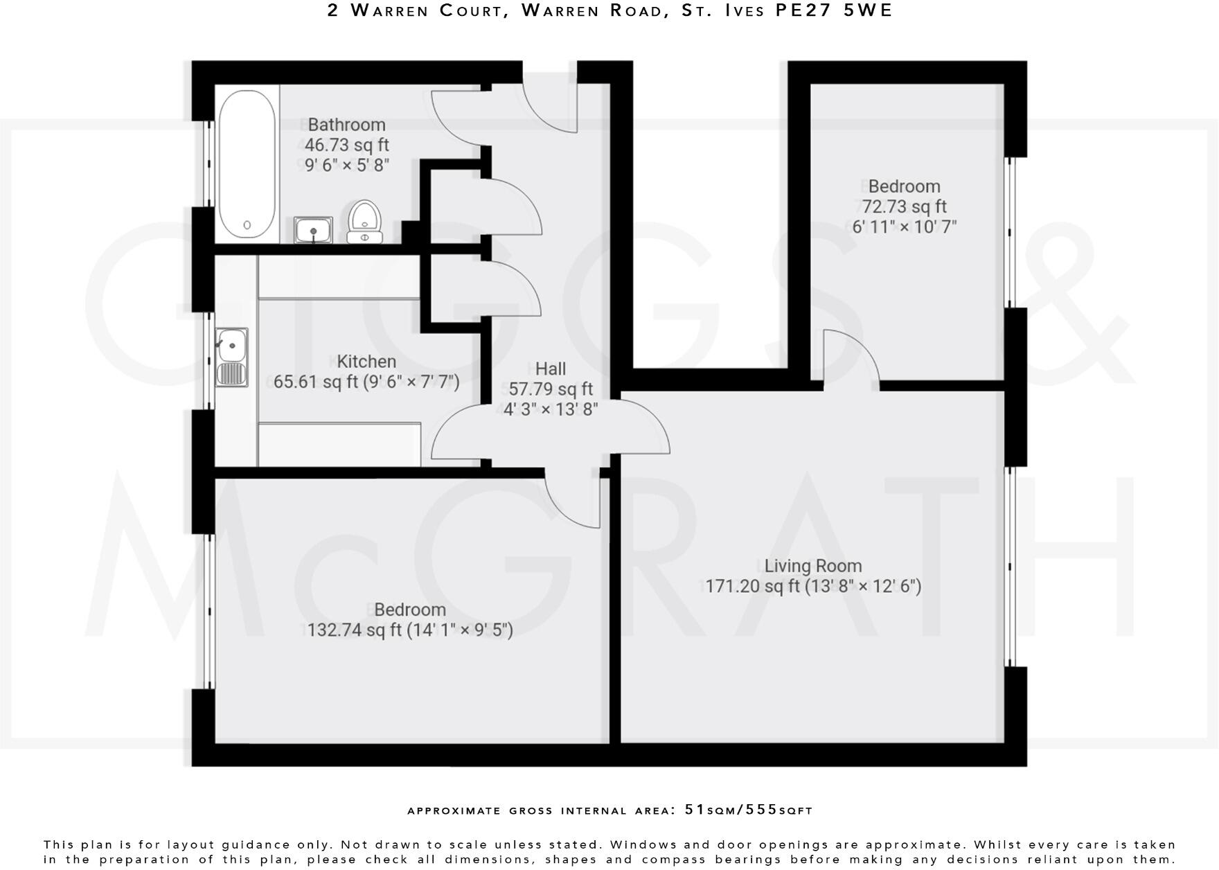 Warren Court, Warren Road, St. Ives, Cambridgeshire, PE27 5WE floorplan