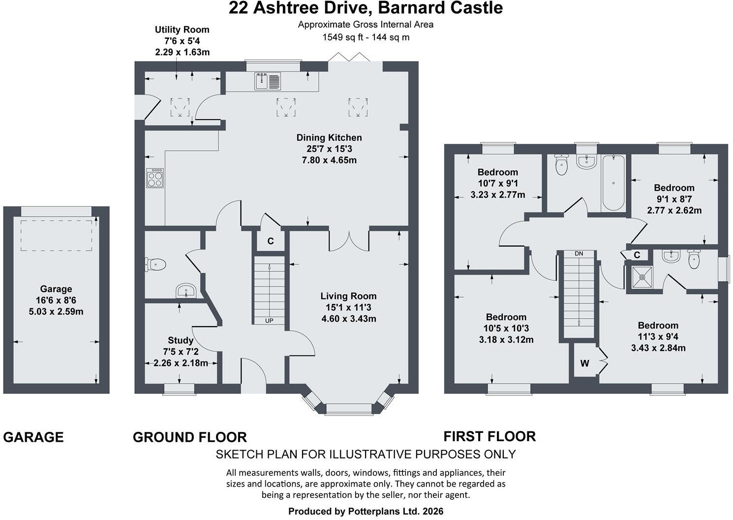 22 Ashtree Drive, Barnard Castle floorplan