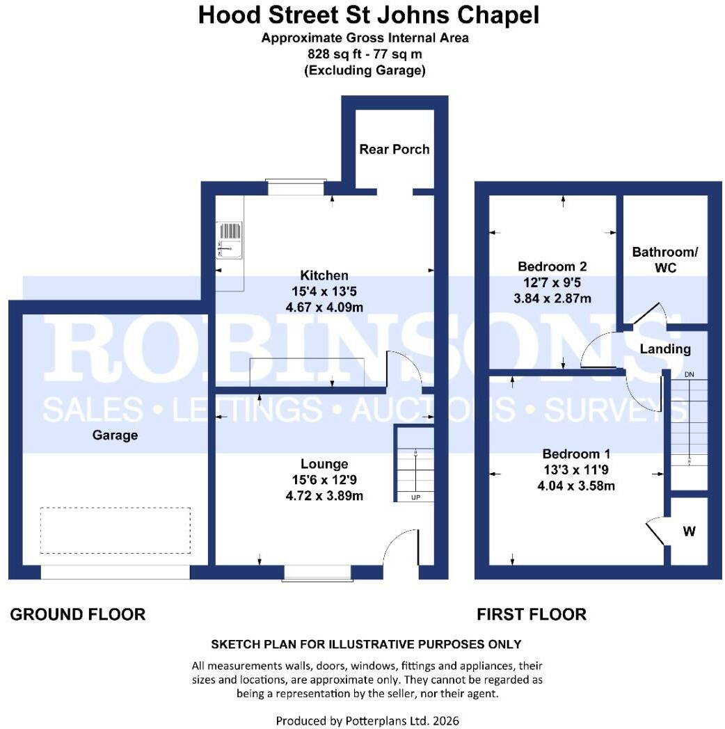 Hood Street, St. Johns Chapel, Weardale floorplan