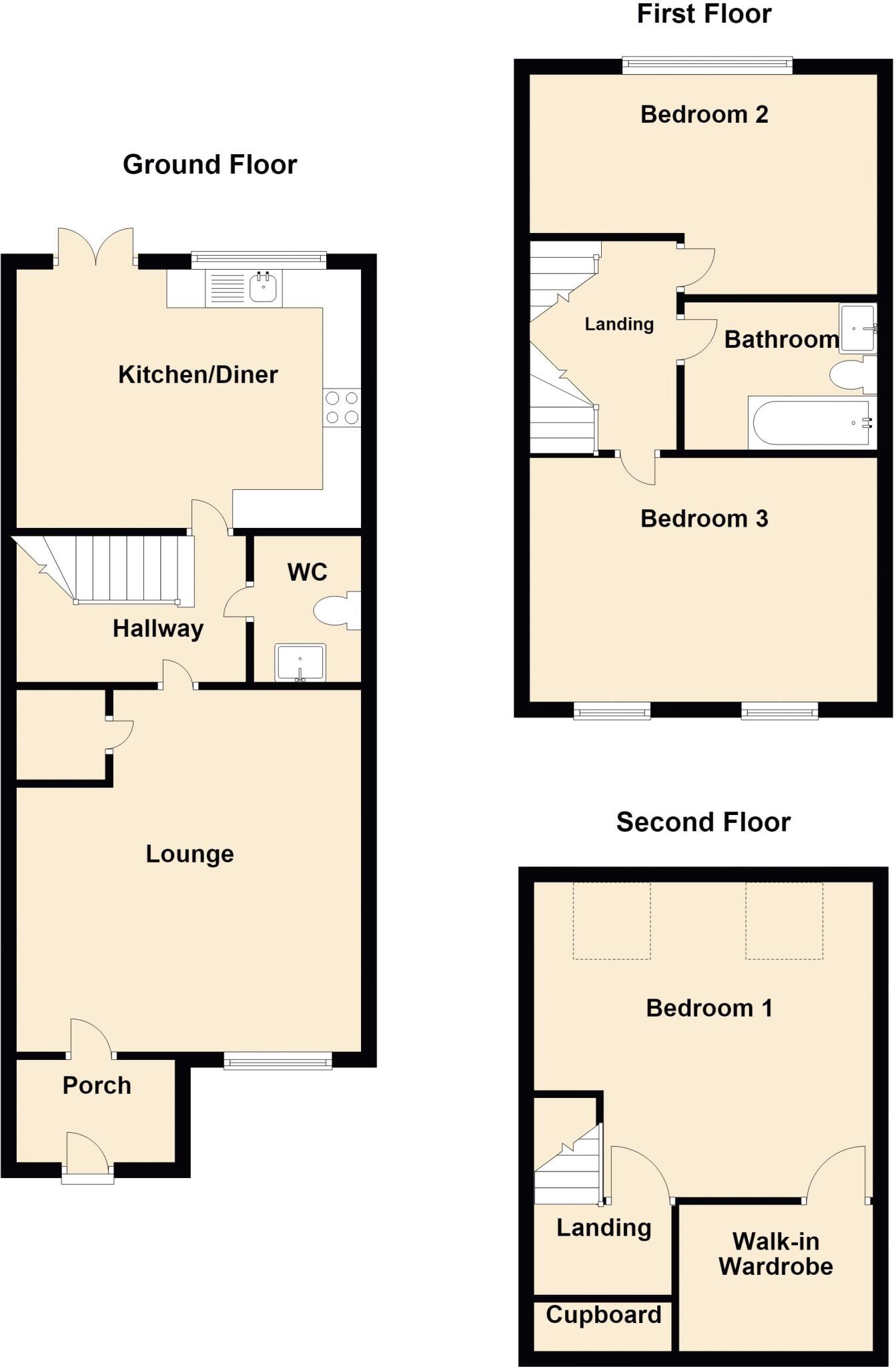 Faldo Drive, Seaton Vale, Ashington floorplan