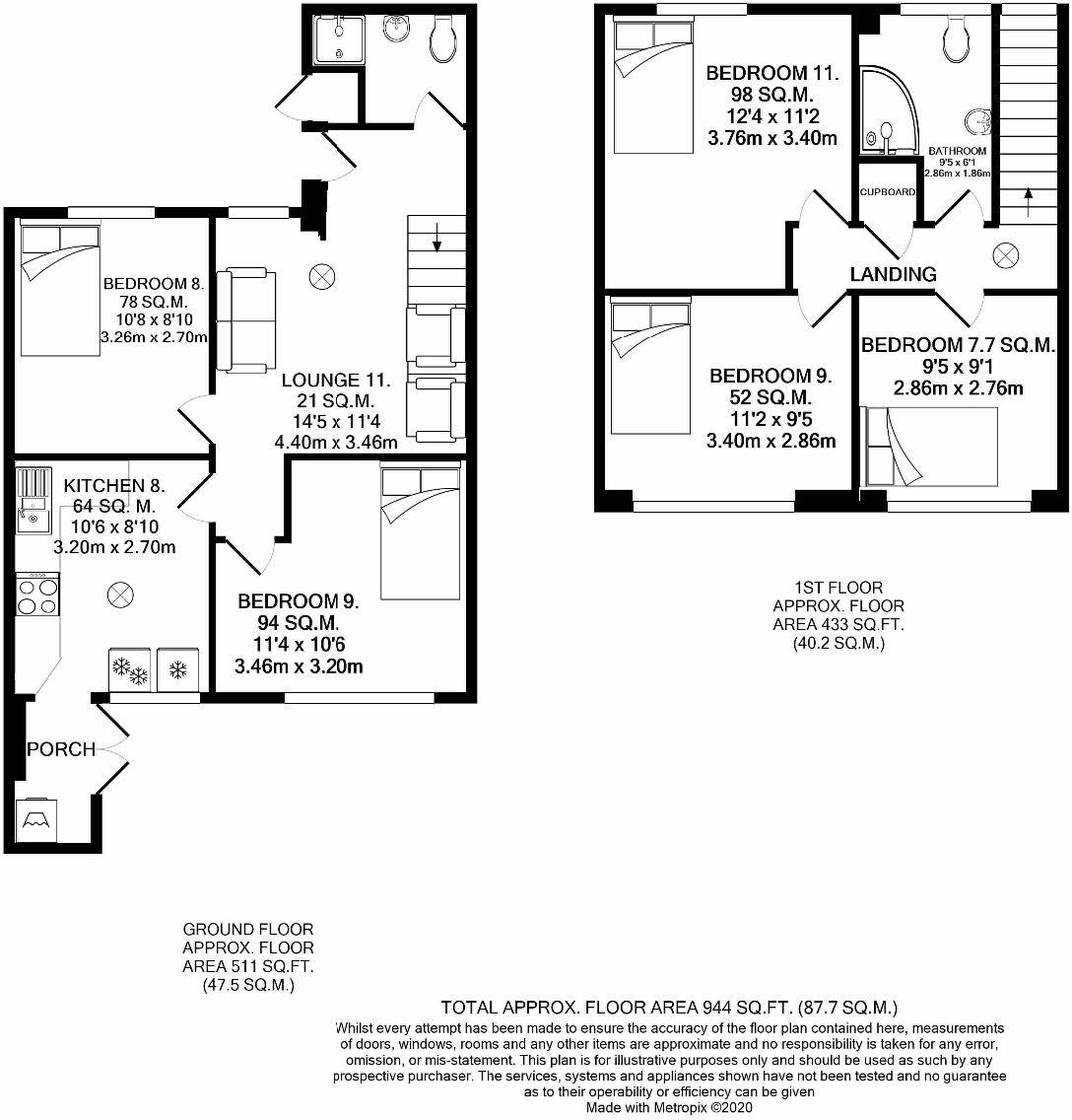 5 Bed Student Home - 144 Downs Road, UKC floorplan